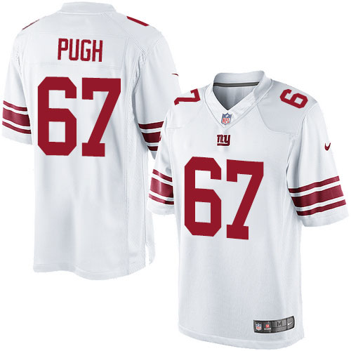 Men's Limited Justin Pugh Nike Jersey White Road - #67 NFL New York Giants